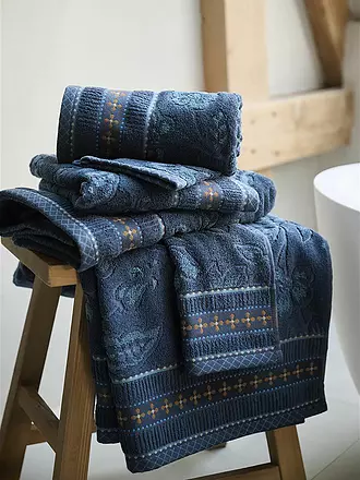 PIP STUDIO | Waschhandschuh  JASMIN JACQUARD 16x22cm Dark Blue | 